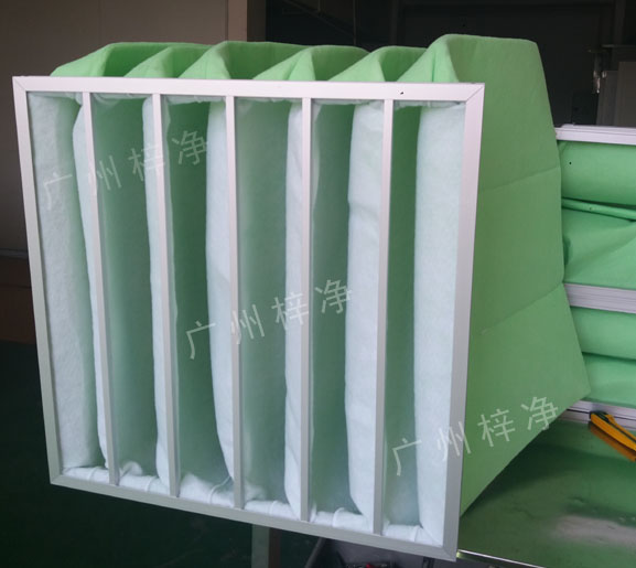 過濾棉袋式初效過濾器具有風量大、阻力低、容塵量大特點。